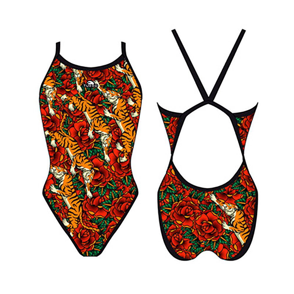 Turbo Tiger Roses Revolution Swimsuit Mehrfarbig 5-6 Years Mädchen von Turbo