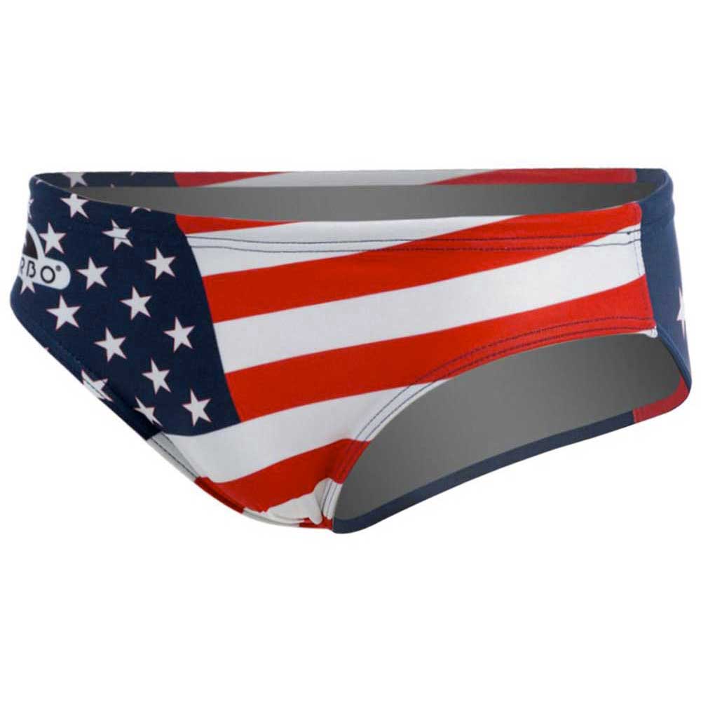 Turbo Usa Swimming Brief Rot,Blau 2XL Mann von Turbo