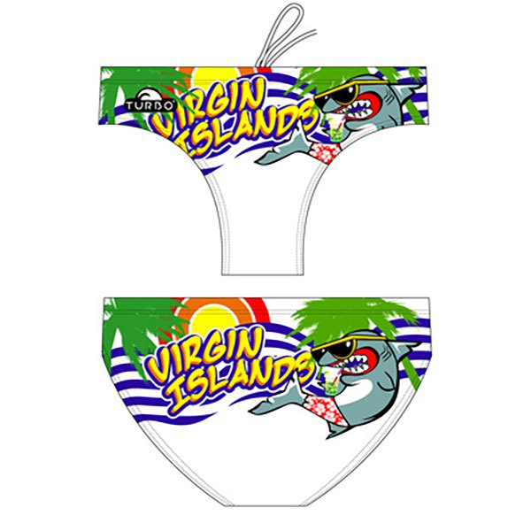 Turbo Virgin Islands Swimming Brief Weiß 7-8 Years Junge von Turbo