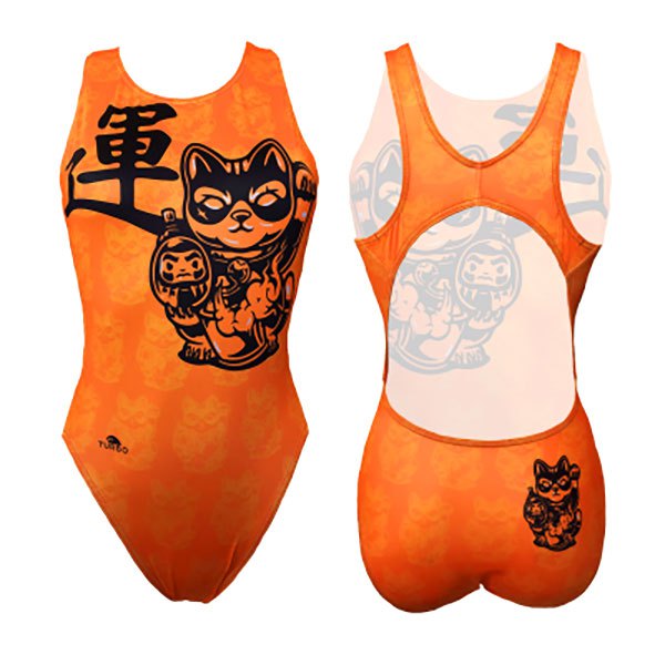 Turbo Wave Lucky Cat Swimsuit Orange 5XL Frau von Turbo