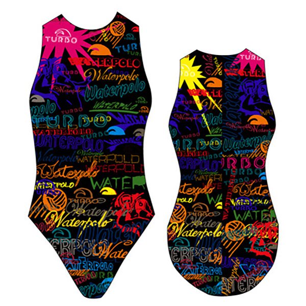 Turbo Writing Swimsuit Mehrfarbig 5-6 Years Mädchen von Turbo