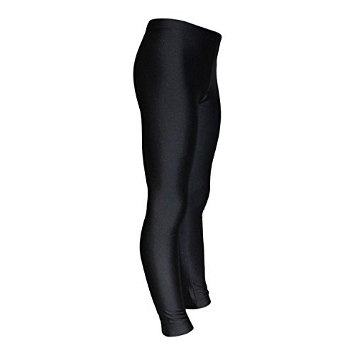 Leggings Turnhose aus Lycra mit Glanz Effekt in Dunkelblau oder Schwarz Farbe Schwarz, Größe 128 von Turnanzug-GymStern