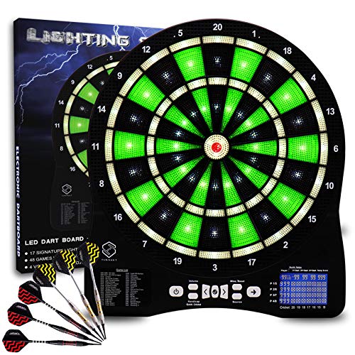 Turnart Dartscheibe Elektronisch 2023 Dartscheibe Elektronische Dartscheibe E Dartscheibe mit LED Beleuchteten Ziffern,Dartscheibe Elektronisch Profi 6 Dartpfeile Soft (grün) Turnart Dartscheibe Elektronisch 2023 Dartscheibe Elektronische Dartscheibe E Dartscheibe mit LED Beleuchteten Ziffern,Dartscheibe Elektronisch Profi 6 Dartpfeile Soft (grün) von Turnart