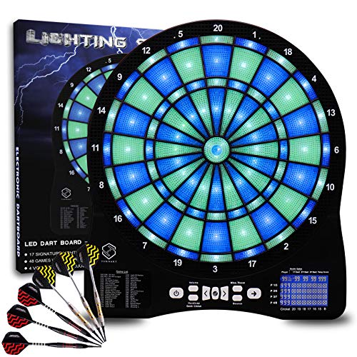 Turnart Dartscheibe Elektronisch 2023 Dartscheibe Elektronische Dartscheibe E Dartscheibe mit LED Beleuchteten Ziffern,Dartscheibe Elektronisch Profi 6 Dartpfeile Soft (blau) Turnart Dartscheibe Elektronisch 2023 Dartscheibe Elektronische Dartscheibe E Dartscheibe mit LED Beleuchteten Ziffern,Dartscheibe Elektronisch Profi 6 Dartpfeile Soft (blau) von Turnart