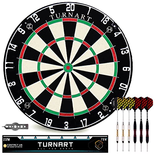 Dartscheibe Kork Dartscheibe mit Pfeilen Offizielles Steeldartscheibe Dartscheibe Steeldart Dartscheibe Set 6 Dartpfeile Metallspitze,6 Flights (Nur Dartscheibe) Dartscheibe Kork Dartscheibe mit Pfeilen Offizielles Steeldartscheibe Dartscheibe Steeldart Dartscheibe Set 6 Dartpfeile Metallspitze,6 Flights (Nur Dartscheibe) von Turnart