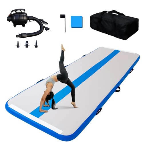 Tuxedo Sailor Air Matte Track Aufblasbare Gymnastikmatte, 10CM Hoch 3M Trainingsmatte Tumbling Matte, Airmatte mit Elektrischer Luftpumpe, Turnmatte für Zuhause/Turnhalle/Strand/Yoga Blau Tuxedo Sailor Air Matte Track Aufblasbare Gymnastikmatte, 10CM Hoch 3M Trainingsmatte Tumbling Matte, Airmatte mit Elektrischer Luftpumpe, Turnmatte für Zuhause/Turnhalle/Strand/Yoga Blau von Tuxedo Sailor