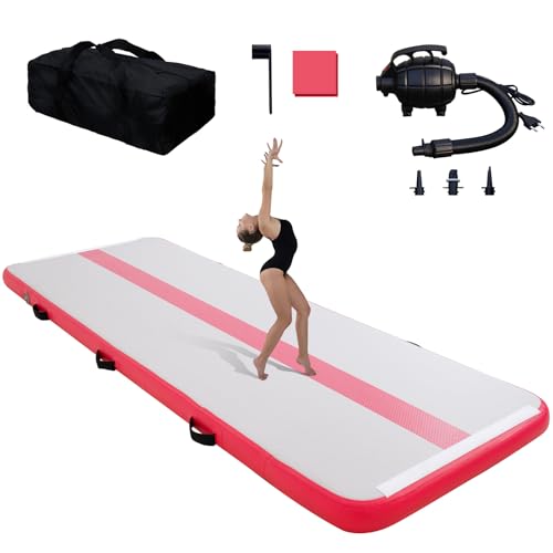 Tuxedo Sailor Air Matte Track Aufblasbare Gymnastikmatte, 10CM Hoch 4M Trainingsmatte Tumbling Matte, Airmatte mit Elektrischer Luftpumpe, Turnmatte für Zuhause/Turnhalle/Strand/Yoga Rosa Tuxedo Sailor Air Matte Track Aufblasbare Gymnastikmatte, 10CM Hoch 4M Trainingsmatte Tumbling Matte, Airmatte mit Elektrischer Luftpumpe, Turnmatte für Zuhause/Turnhalle/Strand/Yoga Rosa von Tuxedo Sailor