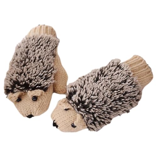 Tuxxjzm Igel-Fäustlinge für Damen, Igel-Handschuhe,Gestrickte Handschuhe für kaltes Wetter | Winter-Woll-Strick-Vollfingerhandschuhe, Cartoon-Igel-Handschuhe, ohne Finger, warme Plüsch-Fäustlinge, Tuxxjzm Igel-Fäustlinge für Damen, Igel-Handschuhe,Gestrickte Handschuhe für kaltes Wetter | Winter-Woll-Strick-Vollfingerhandschuhe, Cartoon-Igel-Handschuhe, ohne Finger, warme Plüsch-Fäustlinge, von Tuxxjzm