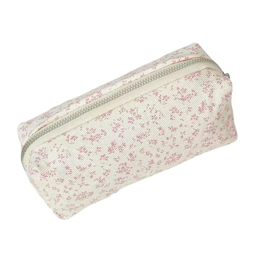 Tuxxjzm Make-up-Pinsel-Organizer für Reisen, Make-up-Pinsel-Tasche, Aufbewahrungstasche, Make-up-Organizer, Canvas-Aufbewahrungs-Organizer, florale Reisetasche für Damen und Mädchen, C, Refer to von Tuxxjzm