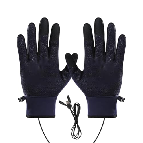 Tuxxjzm Warme Winterhandschuhe für Herren und Damen, Outdoor-Handschuhe, winddicht, Touchscreen-Handschuhe, beheizte Fahrradhandschuhe, wasserabweisende Fahrradhandschuhe, rutschfeste Thermohandschuhe von Tuxxjzm