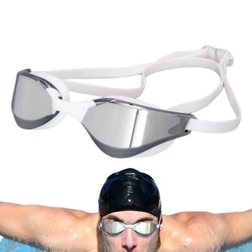 Tuxxjzm Wasserbrille | Anti-UV-Taucherbrille | Schwimmausrüstung, Silikon-Profi-Rennbrille, klare Sicht für Erwachsene, Männer, Frauen von Tuxxjzm