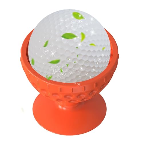 Tvnlolm Golfballreiniger, tragbare Golfballwaschanlage - Saugnapf-Unterseite, weiche Silikon-Golfball-Unterlegscheibe | Tragbares innovatives Golfzubehör, multifunktionale Reinigungsbürste für von Tvnlolm