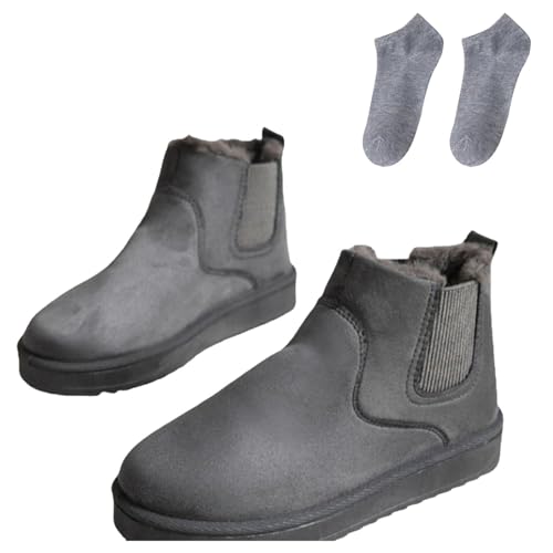 Women's Thick Sole Warm Snow Ankle Boots,2025 New Winter Women Short Plush Warm Snow Boots Casual Shoes (Gray,10) von Twaynorb