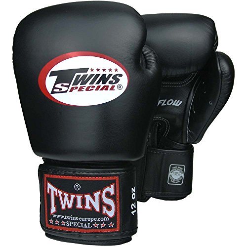 Twins Special Boxhandschuhe, Leder, AIR, schwarz (10 Oz) von Twins Special Boxing