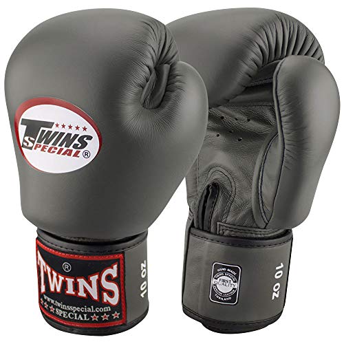 Twins Special Boxhandschuhe, Leder, BGVL-3, grau Größe 10 Oz Twins Special Boxhandschuhe, Leder, BGVL-3, grau Größe 10 Oz von Twins Special