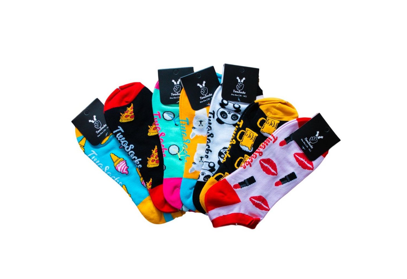 TwoSocks Sneakersocken Bunte Sneaker Socken lustige Füßlinge Damen & Herren, Einheitsgröße TwoSocks Sneakersocken Bunte Sneaker Socken lustige Füßlinge Damen & Herren, Einheitsgröße von TwoSocks