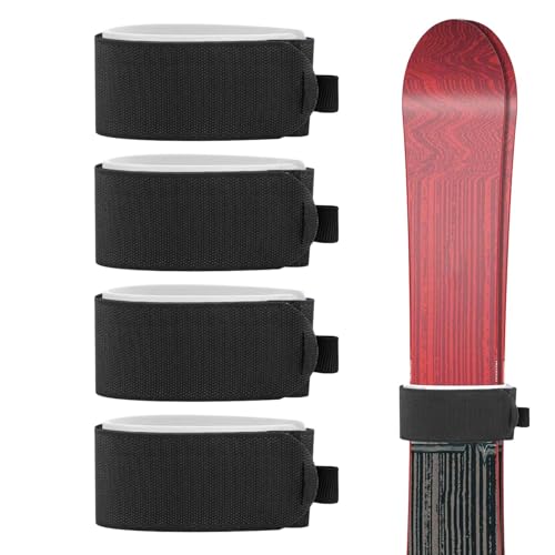 Tyinerc Skigurte zum Tragen,Skiträgergurte - Skigurte Trägergurte,4X verstellbare Nylongurte, Tragegurt für Ski-Wraps, Wintersport-Zubehör Tyinerc Skigurte zum Tragen,Skiträgergurte - Skigurte Trägergurte,4X verstellbare Nylongurte, Tragegurt für Ski-Wraps, Wintersport-Zubehör von Tyinerc