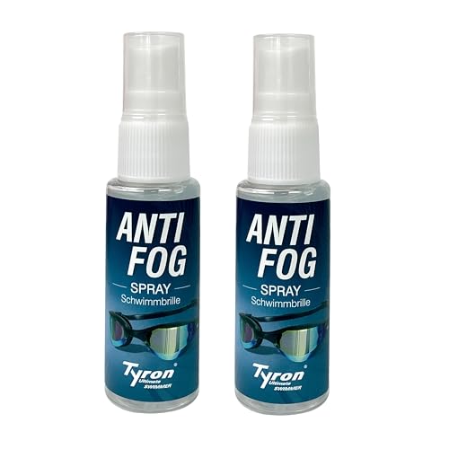 Tyron Anti Fog Spray | Antibeschlagspray | Geeignet für Schwimm- und Taucherbrillen | Wirkt schnell und effektiv | 30 ml Inhalt | 2 Stück von Tyron