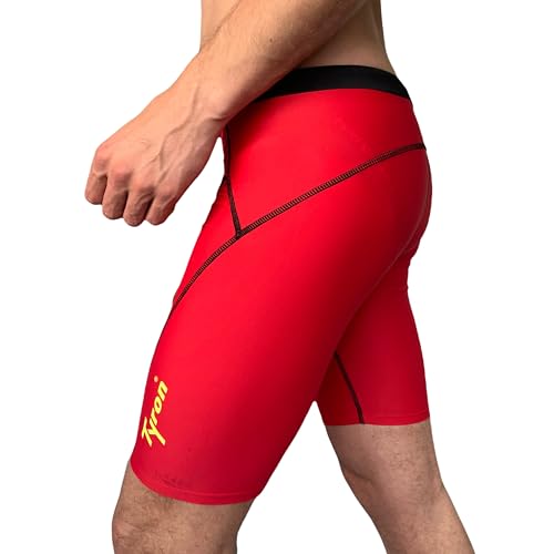 Tyron Jammer Athletic Line (rot) | Badehose für Herren & Jungen | Schwimm Training und Wettkampf | Jammer | Tight | knielange Schwimmhose von Tyron