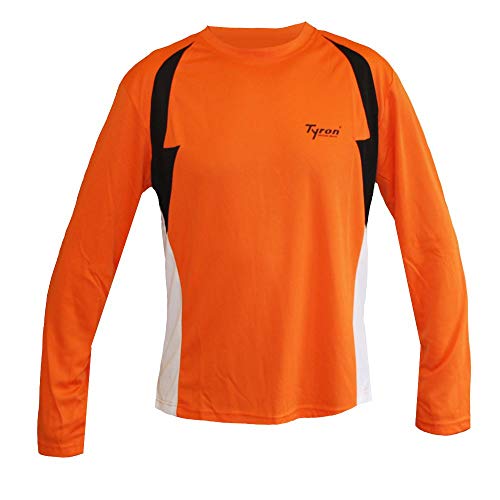 Tyron Longshirt Teamline-1 (orange - M) | | Herren | Langarm Shirt | Longsleeve | Laufshirt | Running | Sport | Funktionsshirt| Herbst | Winter von Tyron