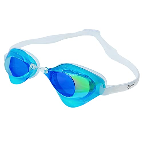Tyron Performance Speed Goggle (hellblau verspiegelt) | Schwimmbrille | Training und Wettkampf | Anti Fog Beschichtung | UV Schutz von Tyron