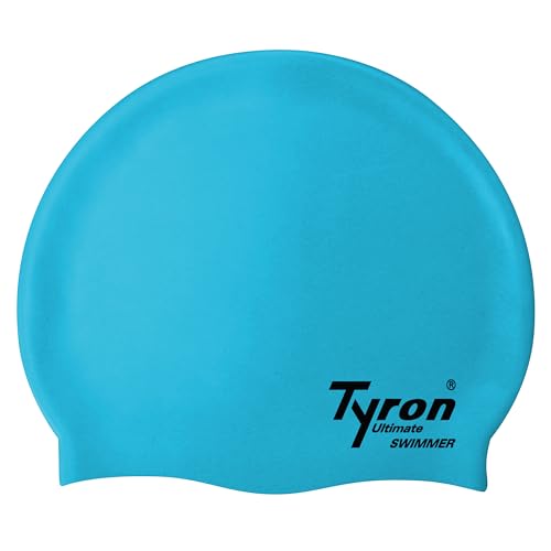 Tyron Silikon Badekappe (hellblau) | | 100% Silikon | Unisex | Damen & Herren | Schwimmsport von Tyron