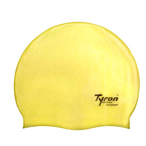 TYRON Silikon Badekappe (hellgelb) | | 100% Silikon | Unisex | Damen & Herren | Schwimmsport von Tyron