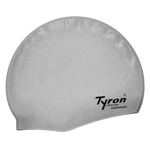 TYRON Ultralight Badekappe (Silber) | | 100% Silikon | Unisex | Damen & Herren | Schwimmsport von Tyron