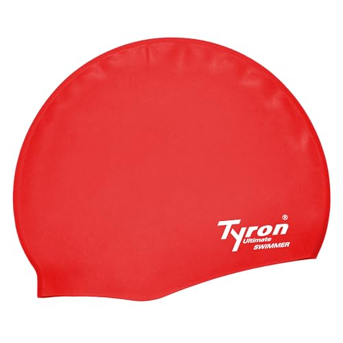 Tyron Ultralight Badekappe (rot) | | 100% Silikon | Unisex | Damen & Herren | Schwimmsport von Tyron