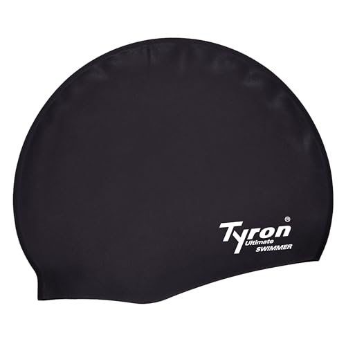 TYRON Ultralight Badekappe (schwarz) | | 100% Silikon | Unisex | Damen & Herren | Schwimmsport von Tyron