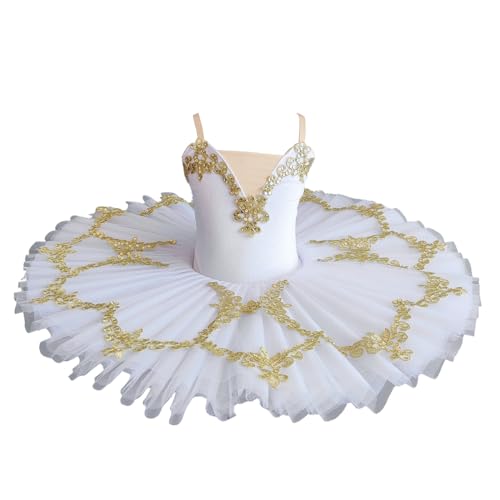 Tytyozay 2024 Mädchen Professionelles Ballett Tutu Kleid, Weißer Schwanensee Tutu Ballett Tanz Outfit Ballerina Kostüm für Performance Tanzbekleidung,Weiß,120 Tytyozay 2024 Mädchen Professionelles Ballett Tutu Kleid, Weißer Schwanensee Tutu Ballett Tanz Outfit Ballerina Kostüm für Performance Tanzbekleidung,Weiß,120 von Tytyozay