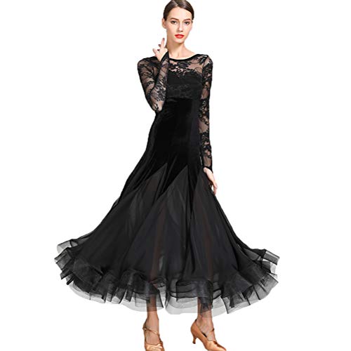 National Ballsaal Standard Tanzkleid for Women Wettbewerb Tanz Kleid Expansion Skirt for Frauen Tango Waltz Dresses Modern Dance Dresses,Schwarz,M National Ballsaal Standard Tanzkleid for Women Wettbewerb Tanz Kleid Expansion Skirt for Frauen Tango Waltz Dresses Modern Dance Dresses,Schwarz,M von Tzdd