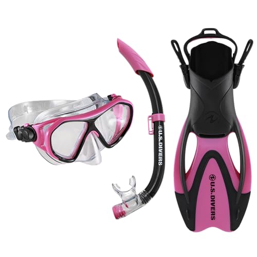 US Divers |Schnorchelset Dorado für Kinder ab 6+ | Maske, Schnorchel und Flossen II JR PINK Black, M US Divers |Schnorchelset Dorado für Kinder ab 6+ | Maske, Schnorchel und Flossen II JR PINK Black, M von U.S. Divers