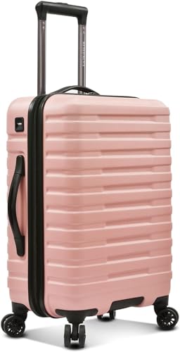 U.S. Traveler Boren Hartschalenkoffer aus Polycarbonat, robust, mit 8 Spinnrollen, Aluminiumgriff, Pink, Carry-on 22-Inch, USB Port, Boren Hartschalenkoffer aus Polycarbonat, robust, mit 8 von U.S. Traveler