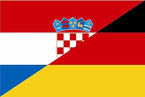 U24 Fahne Flagge Kroatien-Deutschland Bootsflagge Premiumqualität 80 x 120 cm von U24