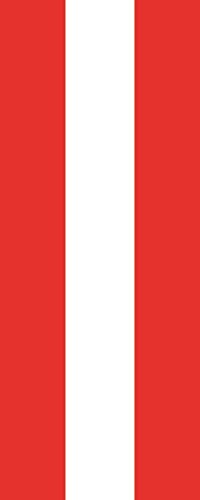 U24 Fahne Flagge Österreich im Hochformat Premiumqualität 80 x 200 cm von U24