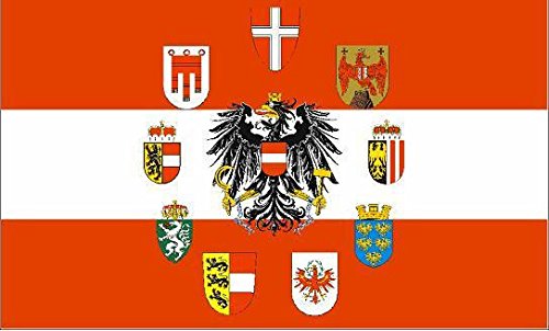U24 Fahne Flagge Österreich mit 9 Bundesländer Wappen Bootsflagge Premiumqualität 40 x 60 cm U24 Fahne Flagge Österreich mit 9 Bundesländer Wappen Bootsflagge Premiumqualität 40 x 60 cm von U24
