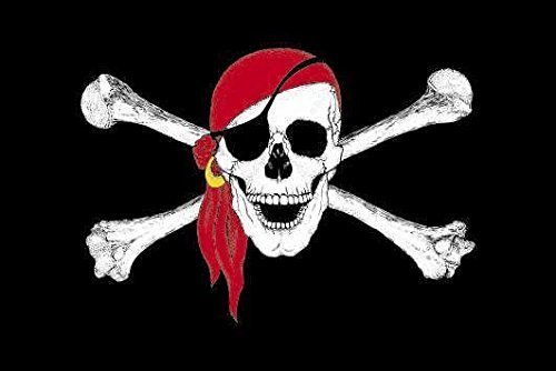 U24 Fahne Flagge Pirat mit rotem Kopftuch 60 x 90 cm U24 Fahne Flagge Pirat mit rotem Kopftuch 60 x 90 cm von U24