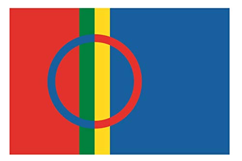 U24 Fahne Flagge Sami Lappland Bootsflagge Premiumqualität 50 x 75 cm von U24