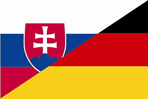 U24 Fahne Flagge Slowakei-Deutschland Bootsflagge Premiumqualität 80 x 120 cm von U24