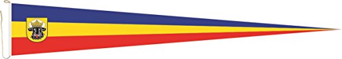 U24 Langwimpel Mecklenburg mit Ochsenkopf Fahne Flagge Wimpel 150 x 40 cm Premiumqualität von U24