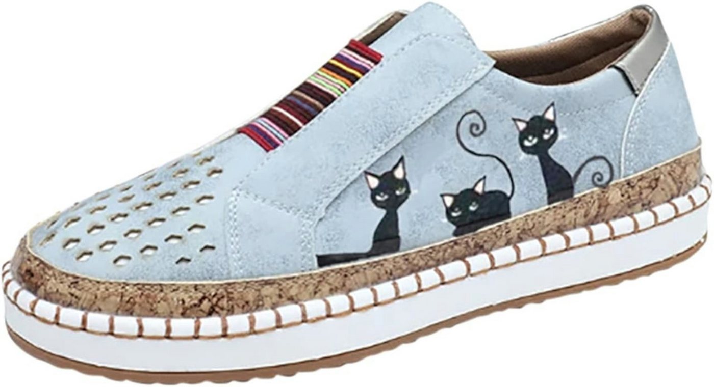 UE Stock Damen flache Orthopädische Slip On Freizeit Sneaker mit Katze Slip-On Sneaker Ideal für Alltag, Reisen und Einkäufe! UE Stock Damen flache Orthopädische Slip On Freizeit Sneaker mit Katze Slip-On Sneaker Ideal für Alltag, Reisen und Einkäufe! von UE Stock