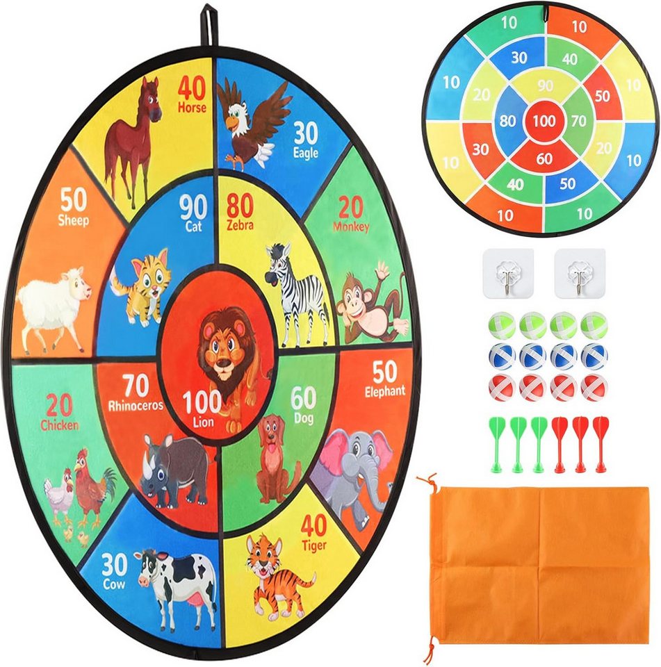 UE Stock Dartscheibe Kinder Klett Faltbares Doppelseitiges Dartscheibe 12 Klebrigen Kugeln, ideal für drinnen und draußen UE Stock Dartscheibe Kinder Klett Faltbares Doppelseitiges Dartscheibe 12 Klebrigen Kugeln, ideal für drinnen und draußen von UE Stock