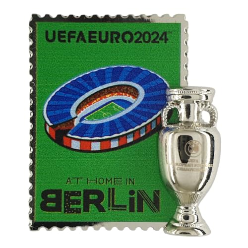 UEFA AMBALLCOM | Miniaturnachbildung Euro 2024 Cups | Anhänger der Gastgeberstadt | 23x31mm | Papierkarte | Geschenk für Fußballfans (Berlin) von UEFA