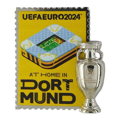 UEFA AMBALLCOM | Miniaturnachbildung Euro 2024 Cups | Anhänger der Gastgeberstadt | 23x31mm | Papierkarte | Geschenk für Fußballfans (Dortmund) von UEFA