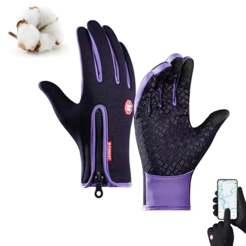 UERSUR Fahrrad-Thermohandschuhe,Frostfit - Thermo Handschuhe,Warme Winterhandschuhe Mit Touchscreen-Funktion Herren (E, S) von UERSUR