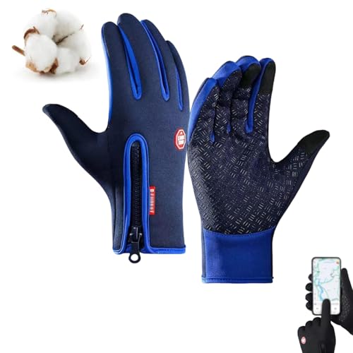 UERSUR Fahrrad-Thermohandschuhe,Frostfit - Thermo Handschuhe,Warme Winterhandschuhe Mit Touchscreen-Funktion Herren (H, L) von UERSUR