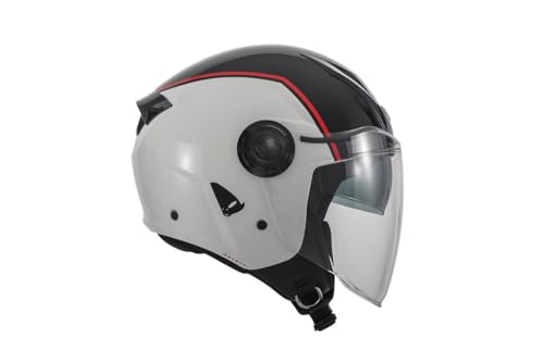 UFO PLAST Unisex – Erwachsene He13003#wkl Helm, weiß/schwarz, L von UFO PLAST