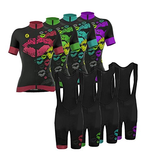 UGLY FROG Damen Radtrikot Fahrradbekleidung Set Trikot Kurzarm + Radhose mit Sitzpolster von UGLY FROG