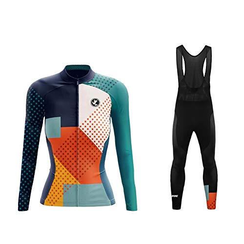 UGLY FROG Damen Radtrikot Set Fahrrad Trikot Langarm + Radhose mit Sitzpolster Fahrradbekleidung MTB Sportanzug Fleecefutter UGLY FROG Damen Radtrikot Set Fahrrad Trikot Langarm + Radhose mit Sitzpolster Fahrradbekleidung MTB Sportanzug Fleecefutter von UGLY FROG